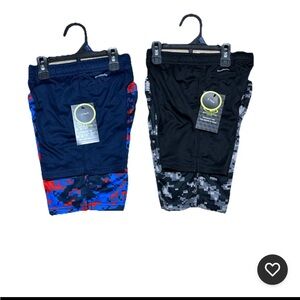 Athletic Works Men's Red and Black Camo Athletic Shorts size 4/5